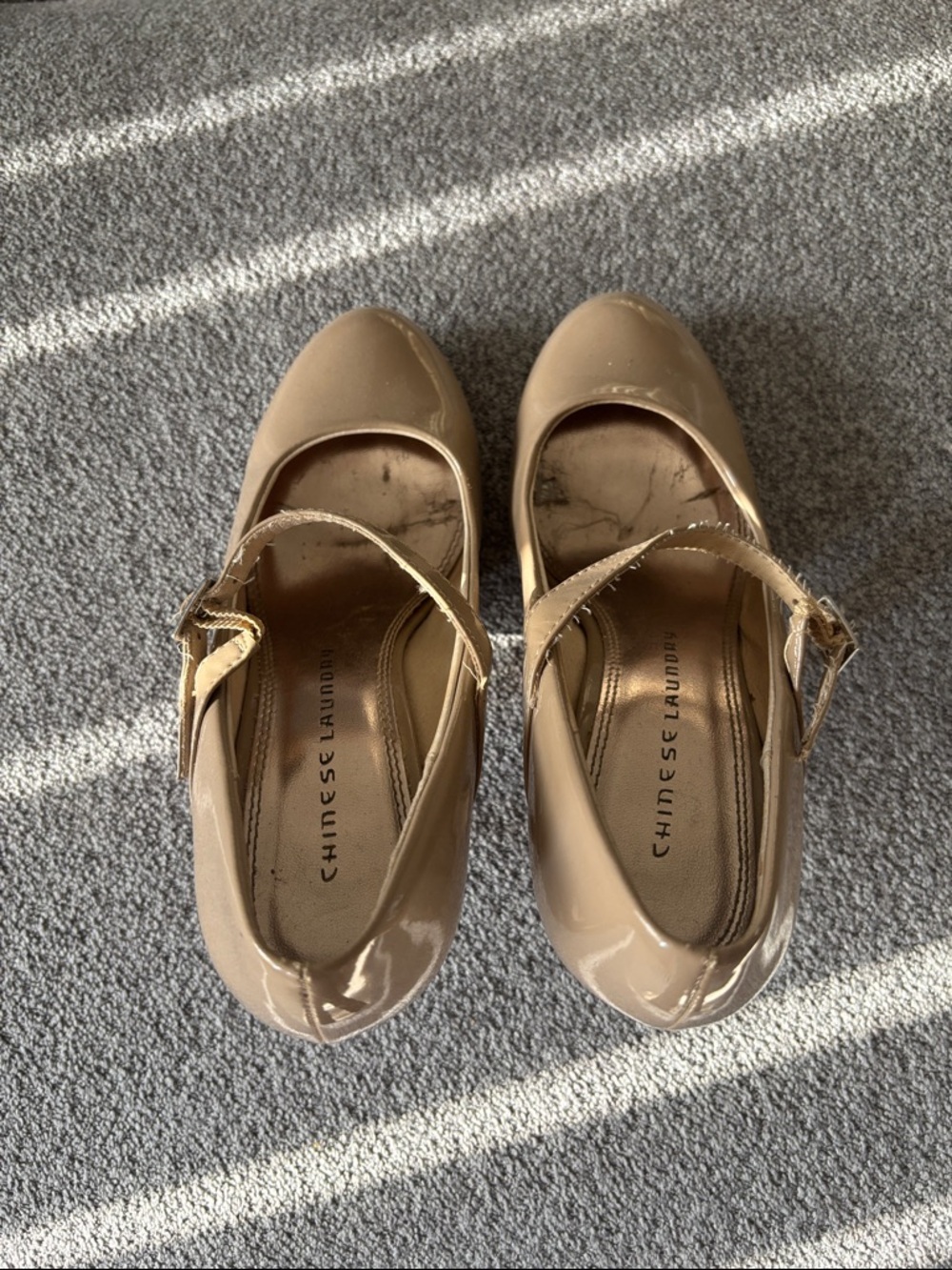 Chinese Laundry Nude Patent Mary Jane Heels - Picture 2 of 5